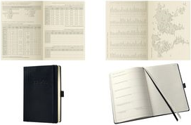 sigel Buchkalender Conceptum, 2020, 148 x 213 mm, schwarz Wochenkalender mit Notizseite, 1 Woche / 1 Seite und - 1 Stück (C2003)