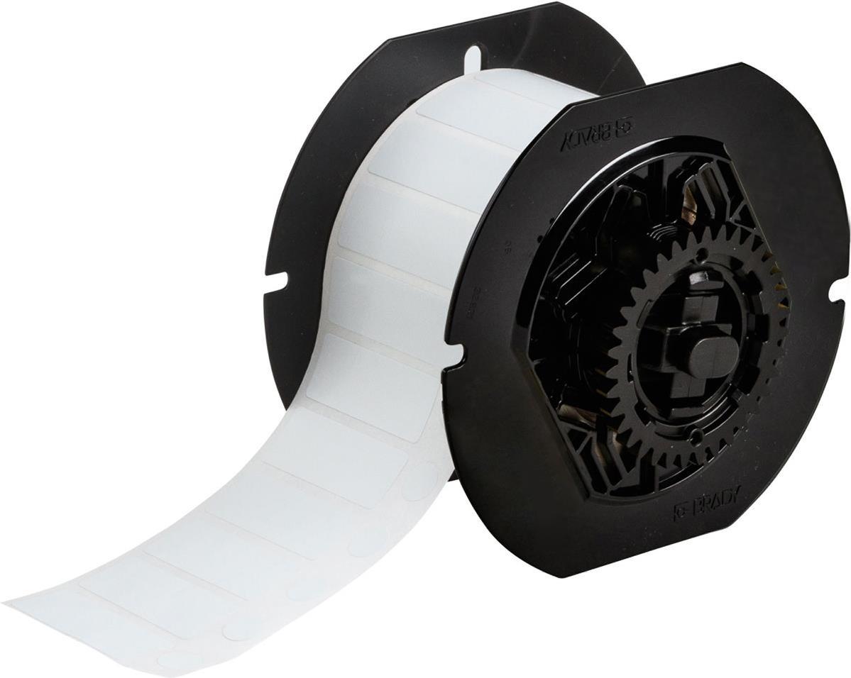 Brady, B33-190-492, FreezerBondz(TM), Polyester, Weiß, matt, 41,28 x 15,24mm, mit 9,53 Durchmesser Deckeletikett, permanent, 1-bahnig (1500 E.) (134096)