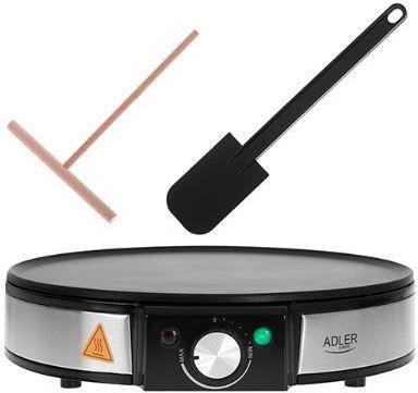 Wafline Adler Crepe Maker AD 3058 1600 W, Backzahl 1, Crêpe, Edelstahl / Schwarz (AD 3058)