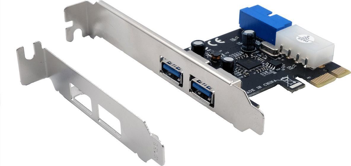 EXSYS GmbH PCIe USB 3.2 Gen 1 Karte mit 2+2 Ports (VIA Chip-Set) (EX-11049)