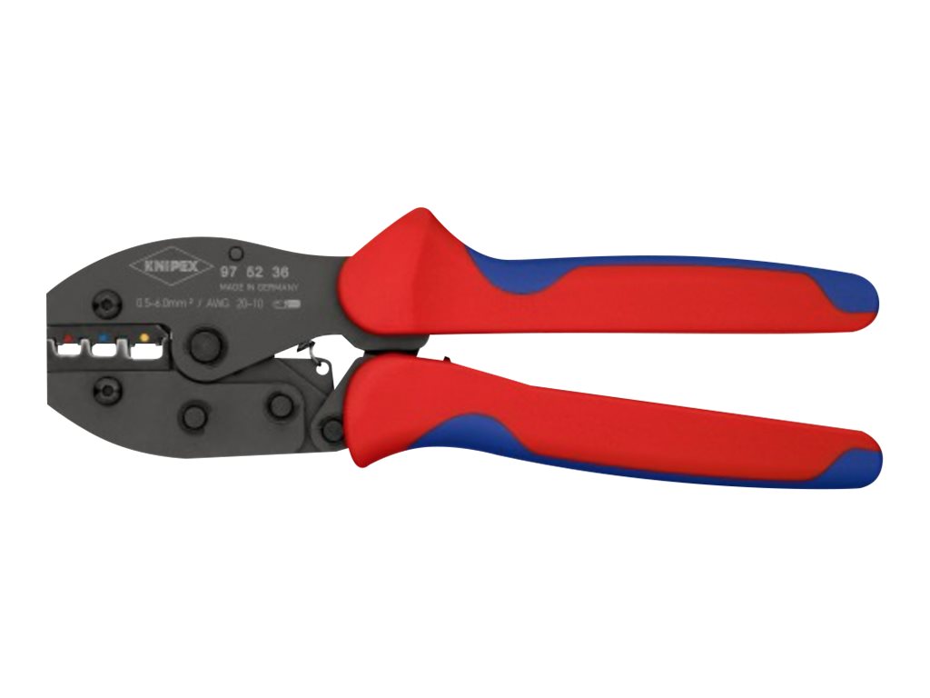 Knipex PreciForce Crimpzange 220 mm 0,5–6 mm² Blau/Rot