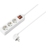 Sygonix SY-7042484 Steckdosenleiste mit Schalter 3fach Weiß Schutzkontakt 1 St. (SY-7042484)
