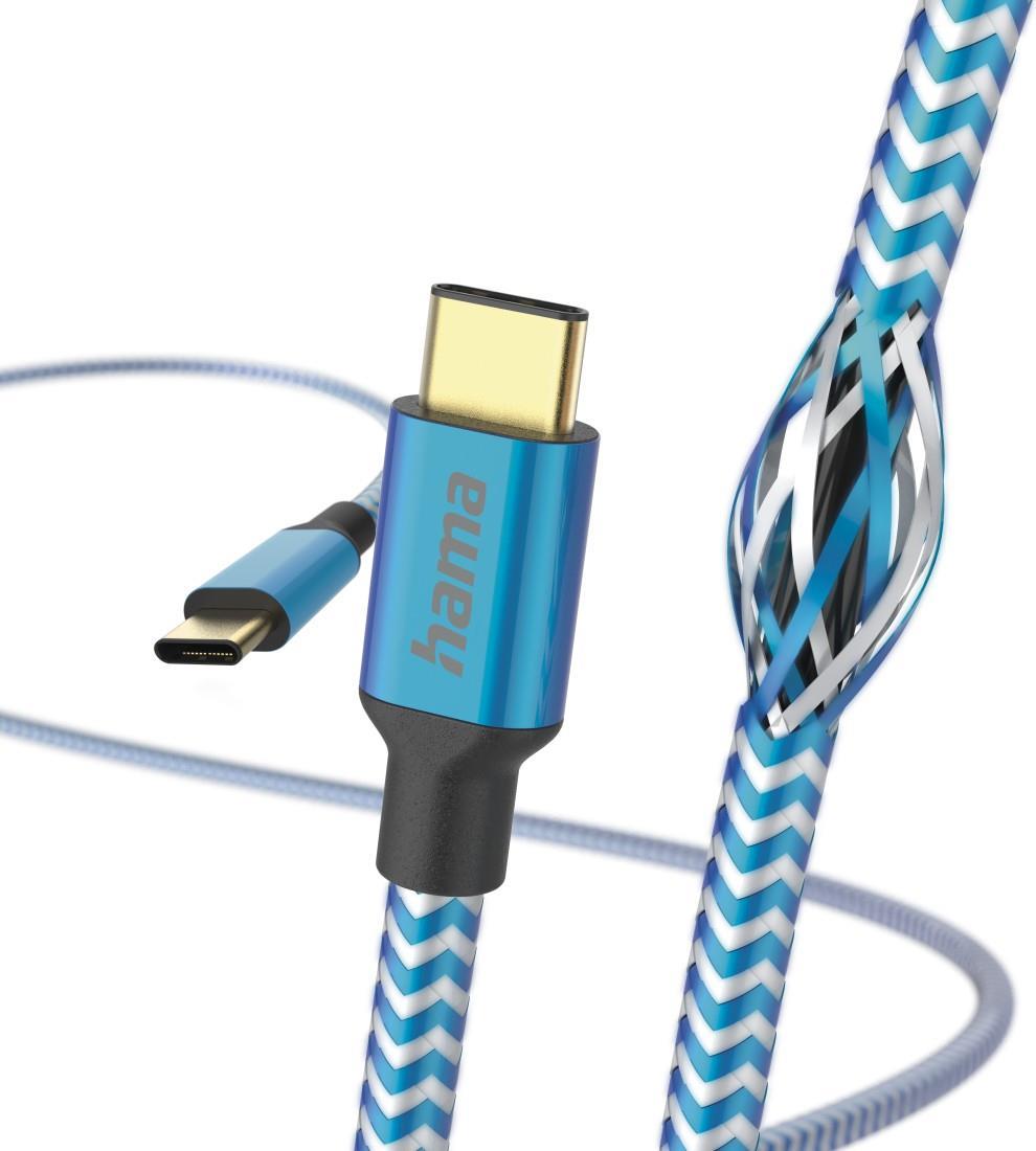 Hama Reflective USB Kabel 1,5 m USB 2.0 USB C Blau (00201557)