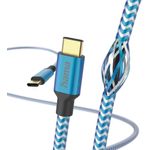 Hama Reflective USB Kabel 1,5 m USB 2.0 USB C Blau (00201557)