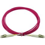 BlueOptics Duplex LWL Patchkabel, LC-UPC/LC-UPC beige, 1.5 Meter, Multimode G50/125µm, OM4, Eingangsdämpfung: unter 0.2dB, Markenfaser, LSZH magenta / violett, 2.0mm Tube, Keramik Ferrule, inkl. Messprotokoll (SFP3131FU1.5MK)