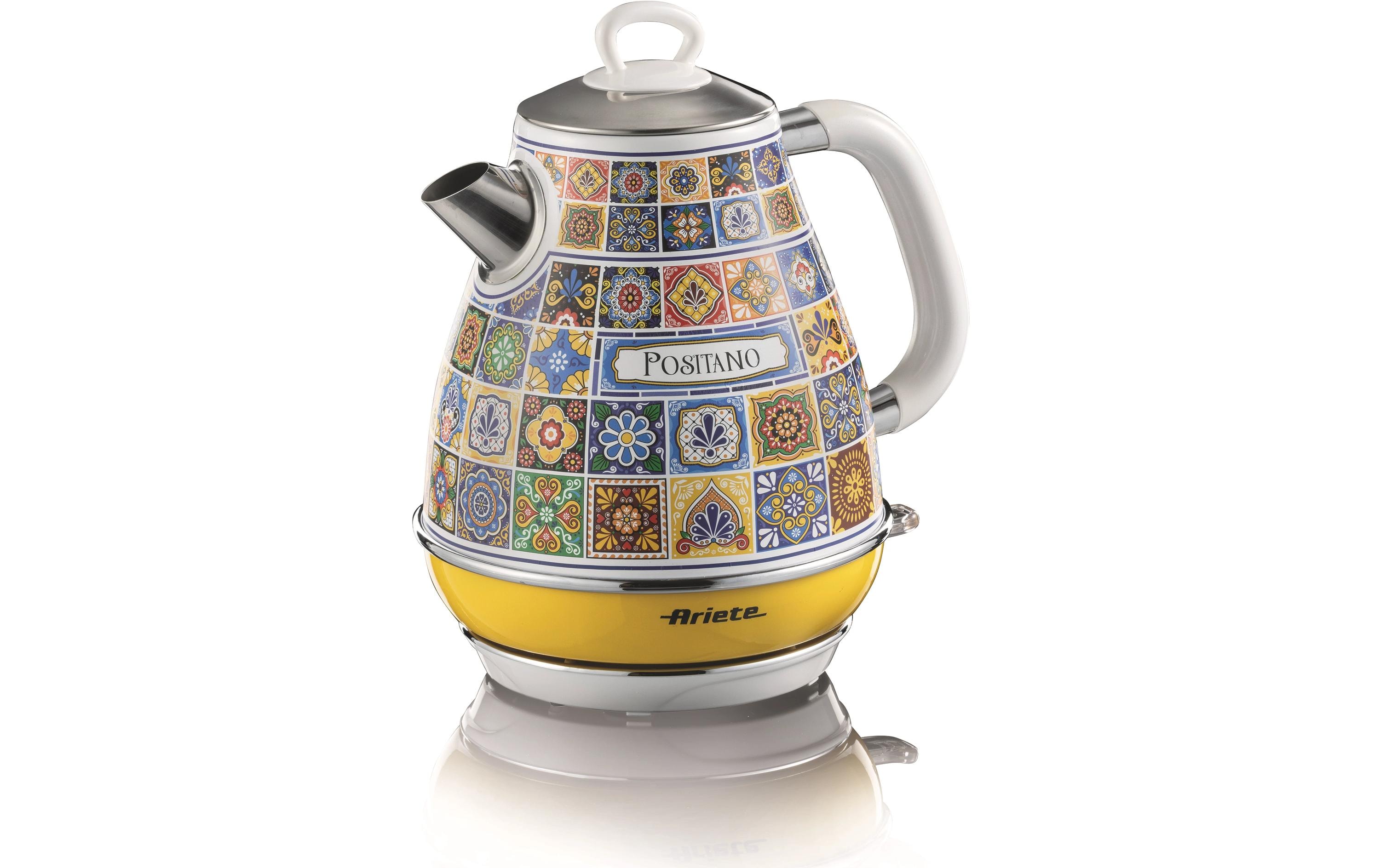 Ariete Vintage Wasserkocher Positano 1,7 l 2200 W Blau, Gelb