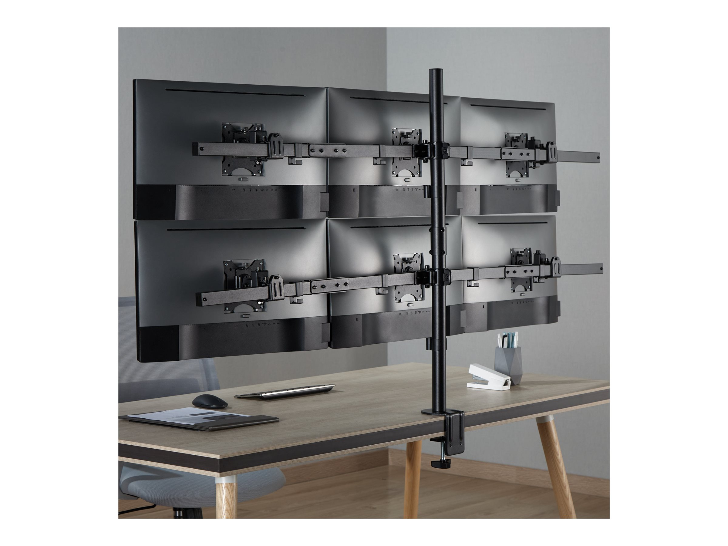 InLine Tischhalterung 23108I für 6 LCD-/LED-Displays bis 32" max. 7kg Schwarz