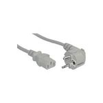 InLine® Netzkabel, Schuko gewinkelt auf Kaltgerätestecker, 1,5m, grau (16652G)