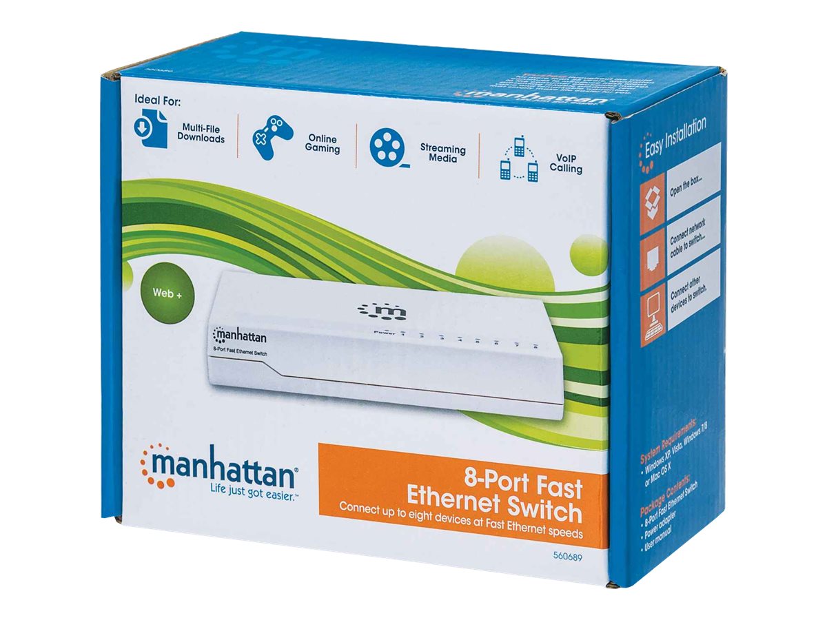 Manhattan 8-Port Fast Ethernet Switch 8 x 10/100 Weiß