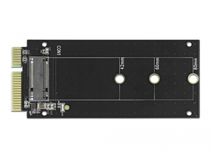 Delock SATA 22 Pin Stecker zu M.2 Key B Slot Adapter Schwarz