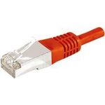 Patchkabel F/UTP, CAT.6a, rot, 15,0 m Für 10 Gigabit/s, mit besonders schmalem Knickschutz (859540)