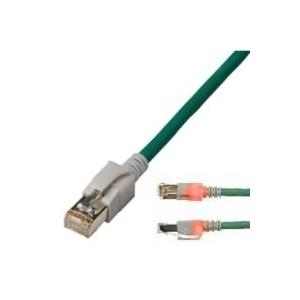 Easylan DualBoot LED Patchkabel RJ45 S/FTP Kat.6 (Class E), mit saCon Stecker, LSOH, türkis, 0,5 m (CS1OTCDCD0005)