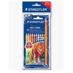 STAEDTLER Buntstift Noris Club triplus jumbo Bonus Pack dreieckig, Minenstärke: 4,0 mm, mit Minenschutzmantel (ABS) (61 SET8)