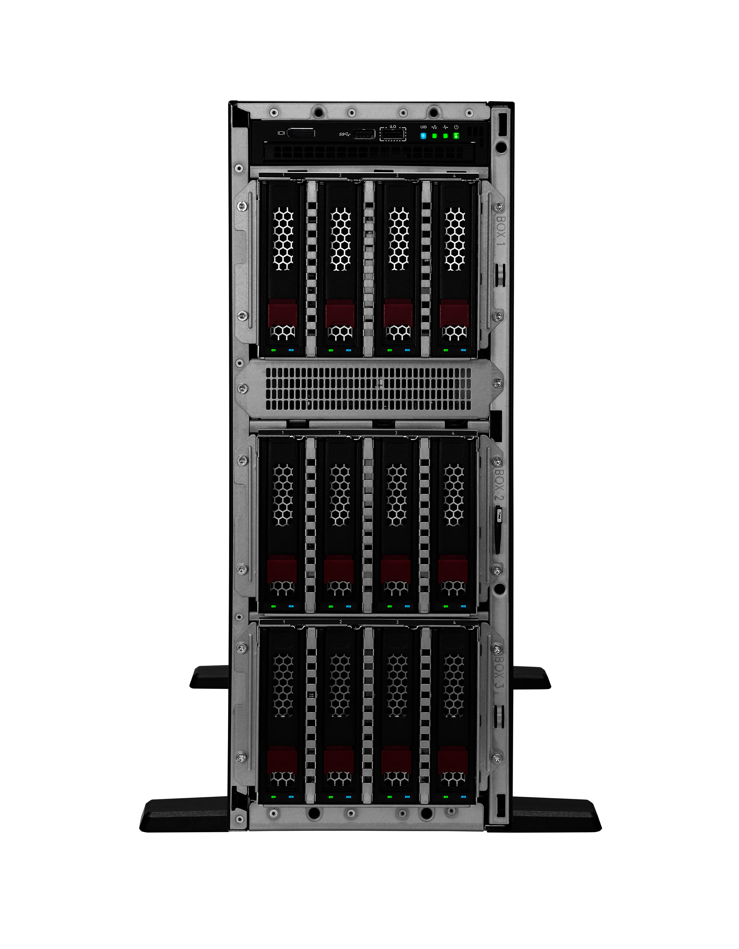 HPE ProLiant ML350 Gen11 Tower Server (4U), Intel Xeon Silver 4509Y 2,6 GHz, 64 GB RAM 960 GB SSD, Schwarz