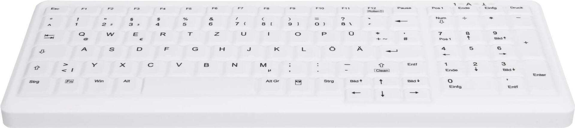 CHERRY AK-C7000 Tastatur USB QWERTZ Deutsch Weiß (AK-C7000F-U1-W/GE)