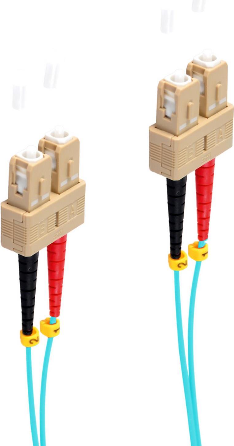 shiverpeaks BS77922/3 Glasfaserkabel 2 m SC OM3 Aqua-Farbe (BS77922/3)
