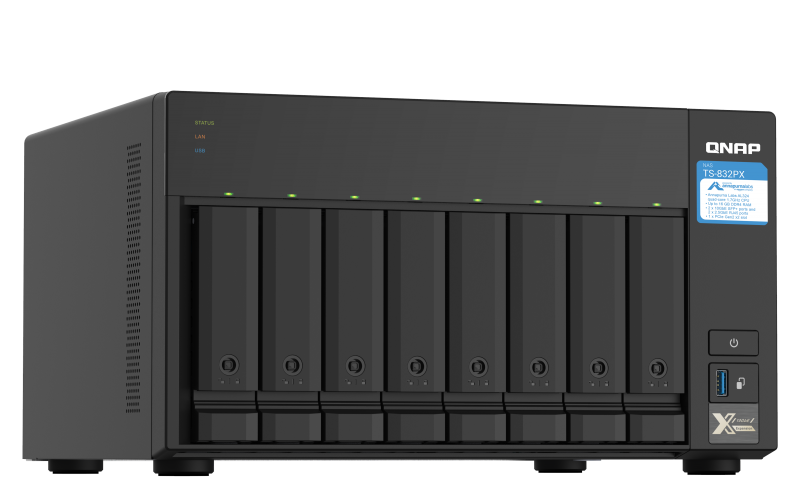 QNAP Turbo NAS TS-832PX-4G 8-Bay NAS-Server 4 GB RAM