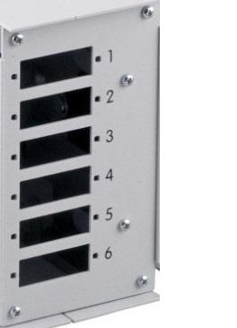 EFB Elektronik Frontblende 12x SC-S, LC-D, E2000 mit 2,8 mm Schraublöchern Grau