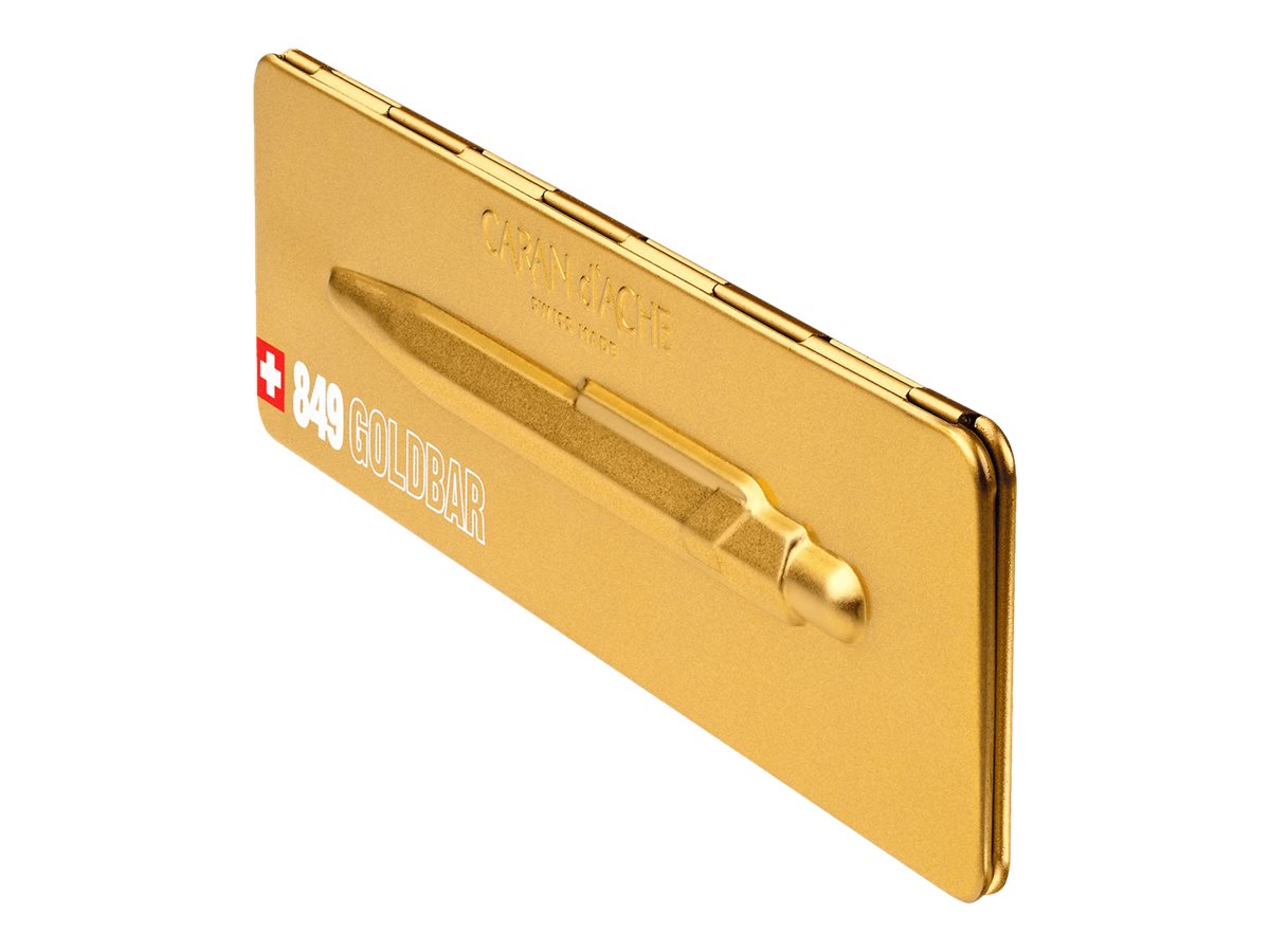 Caran d'Ache 849 Goldbar Druckkugelschreiber M Gold