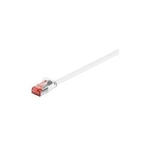 Wentronic Goobay CAT 6 Flach-Patchkabel, U/FTP, Weiß, 3 m - Kupfermaterial (94918)