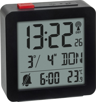 TFA Digitalwecker Schwarz (60.2566.01)