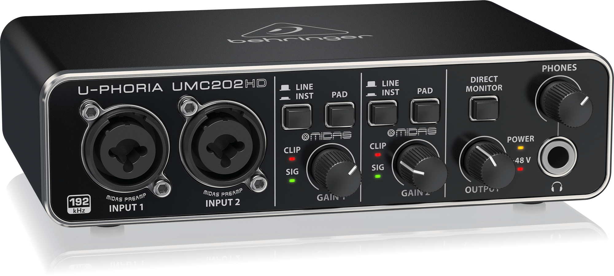Behringer UMC202HD USB Audio-Schnittstelle 24-bit/192kHz Schwarz