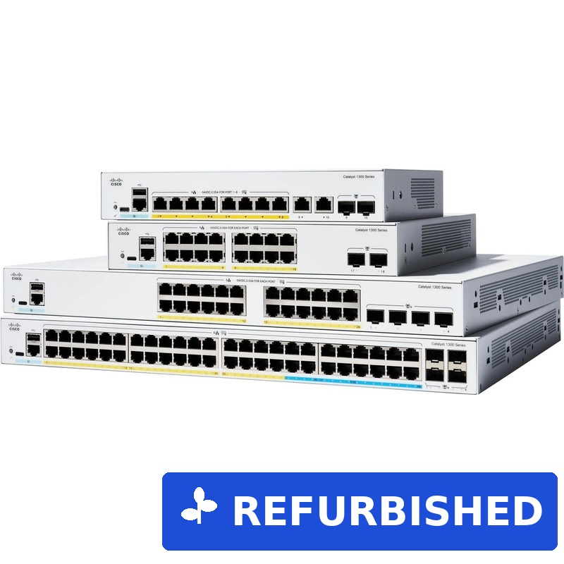 Cisco Catalyst C1300?48P?4G Switch – 48× GE – PoE+ 370?W – 4× 1G SFP – Managed – Rackmount – Schwarz (C1300-48P-4G) (geöffnet)