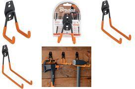 Bradas Werkzeughalter, gerade, Länge: 190 mm aus hochwertigem Stahl mit PVC-Beschichtung in orange, - 1 Stück (DIY-HG1922)