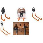 Bradas Werkzeughalter, gerade, Länge: 190 mm aus hochwertigem Stahl mit PVC-Beschichtung in orange, - 1 Stück (DIY-HG1922)