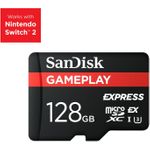 SanDisk Express microSD card Gameplay 128GB PCIE 3.1 / NVME / 880MB/s read / 480MB/s write (SDSQXFN-128G-GN6GN)