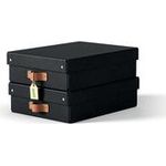 Esselte Leitz Arrchivbox Puro flach mit Klappdeckel 2 Stueck Schwarz (61480095)