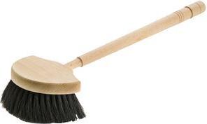 Peggy Perfect Fensterbürste Halbmond, Rosshaarborste robuster Holzkörper aus Buchenholz, Grifflänge: 460 mm, - 1 Stück (7603)