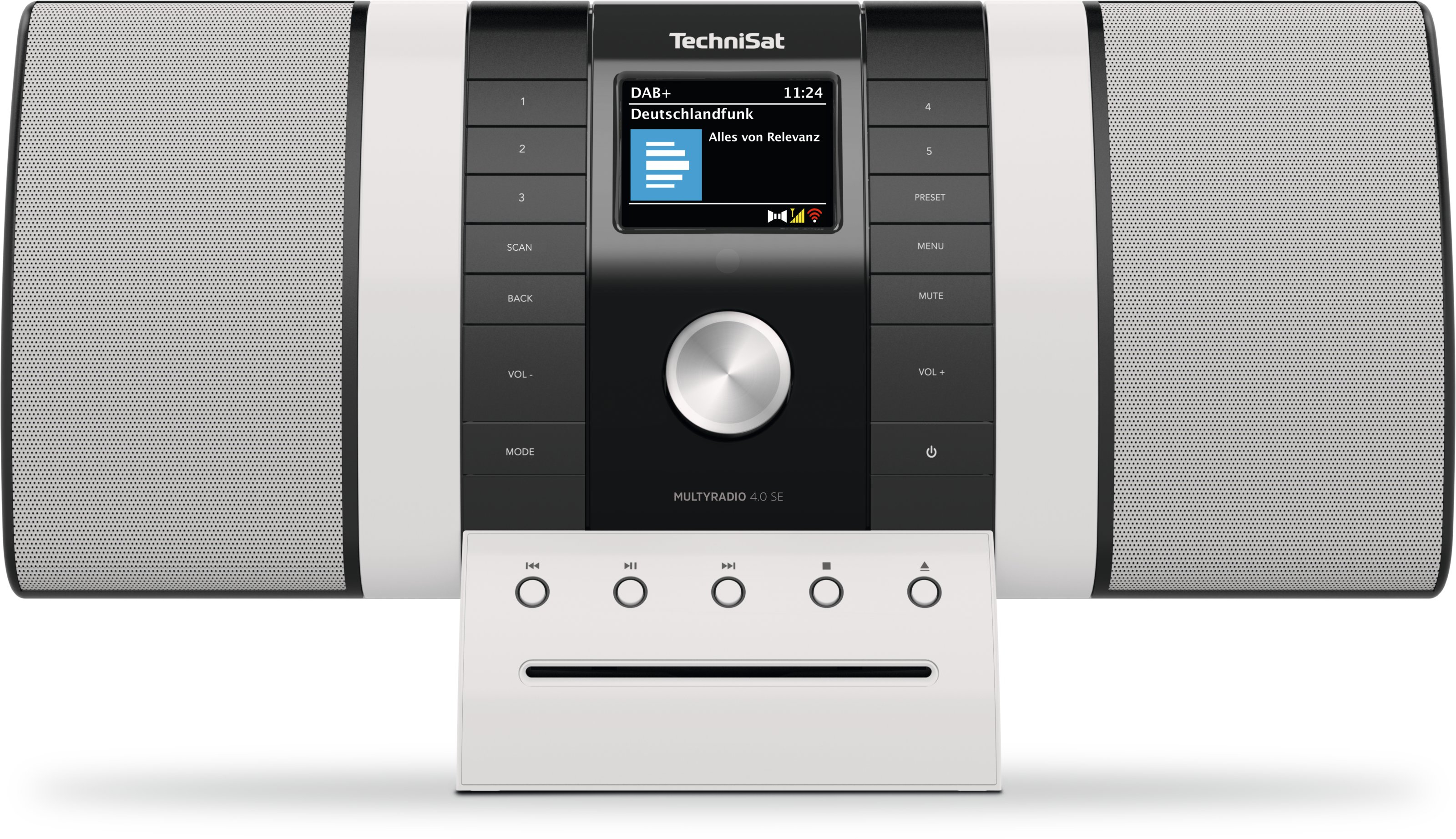 TechniSat MultyRadio 4.0 SE Internetradio DAB+/FM mit CD-Player 3,2" Farbdisplay Schwarz/Weiß