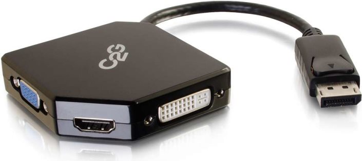 C2G DisplayPort to HDMI, VGA, or DVI Adapter Converter (80928)