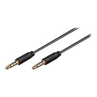 Wentronic Goobay 3,5mm-Klinke-Verbindungskabel, Schwarz, 2 m - Klinke 3,5 mm-Stecker (4-Pin, Stereo) > Klinke 3,5 mm-Stecker (4-Pin, Stereo) (63830)