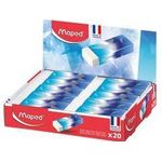 Maped Kunststoff-Radierer ARCTIC, 20er Display weiß, phtalat- & PVC-frei, Karton-Schutzhülle mit - 20 Stück (116125)