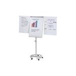 FRANKEN Flipchart ECO mobil Rundf. Metall lichtgr. stuf.hoehenv.180-200cm HxB 105x68cm inkl.Schnellw. 2 Seitenar. Kunstst.Metall (F2400/N)