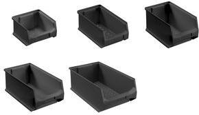 allit Sichtlagerkasten ProfiPlus GripBox 2, ESD, schwarz Größe 2, elektrisch ableitfähig, hohe Belastbarkeit, - 1 Stück (456107)