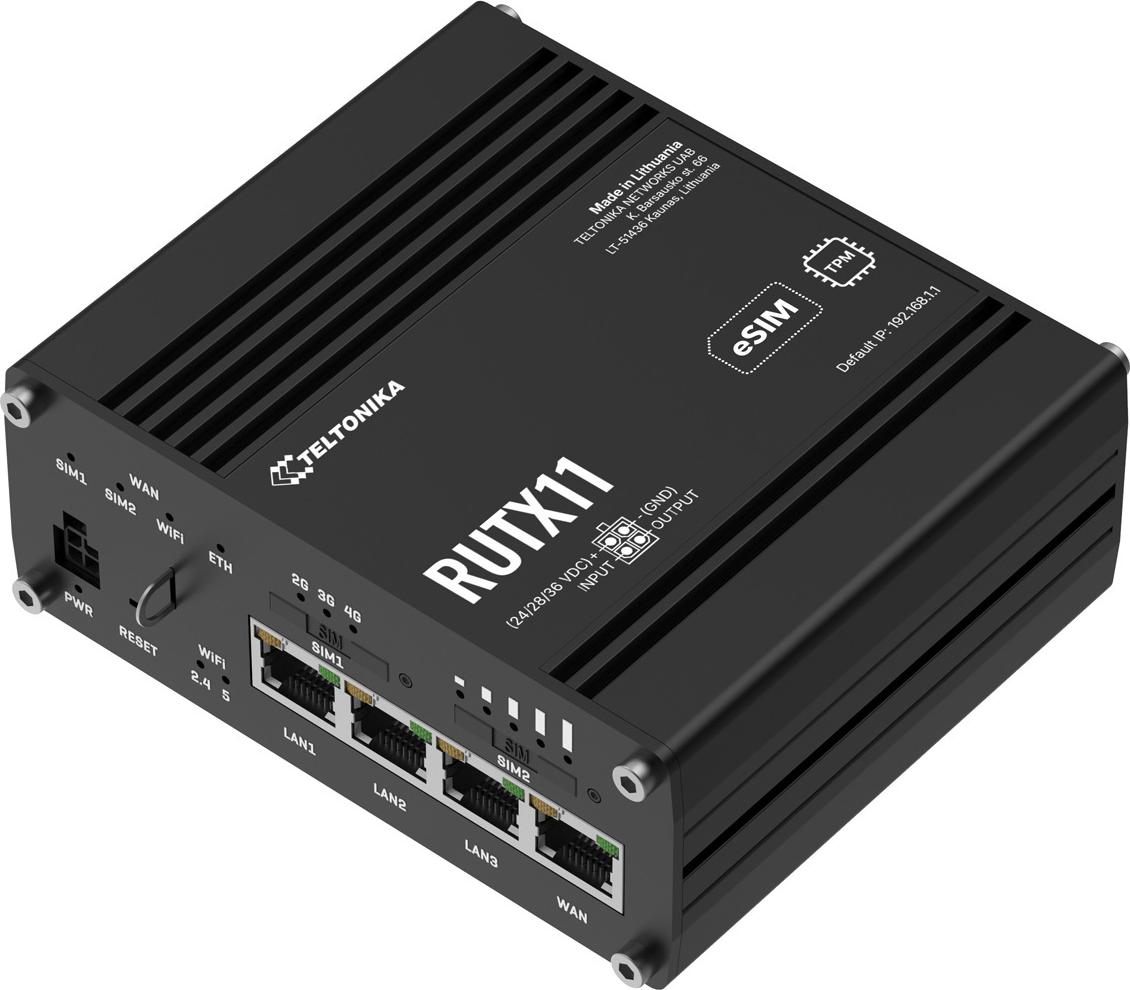 Teltonika RUTX11 Wireless Router 4 Gigabit Ports 867 Mbps Schwarz