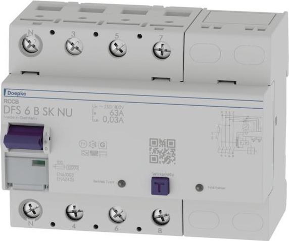 Doepke DFS6 063-4/0,03-B SK NU FI-Schutzschalter 4p 63A 0.03A 09144899 1 (09144899)