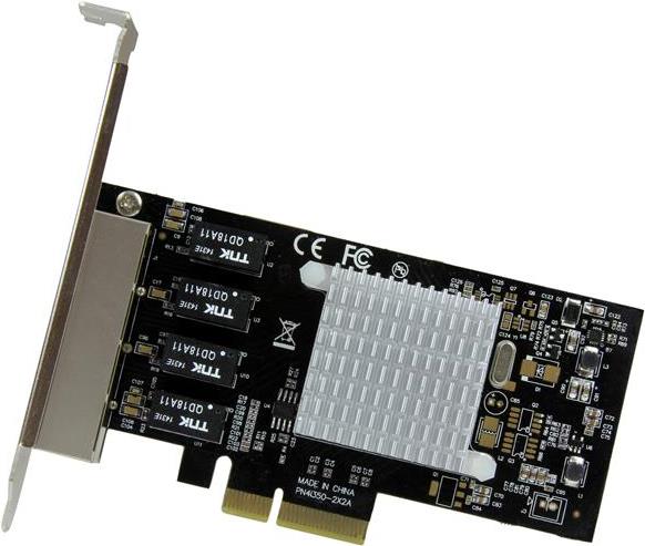 StarTech.com 4 Port PCI Express Gigabit Ethernet Netzwerkkarte (ST4000SPEXI)