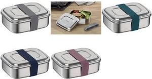 THERMOS Brotdose THERMOcafé SANDWICH BOX, 0,8 L, petrol einwandiger Edelstahl, Inhalt gut verpackt mit Textilband, - 1 Stück (4168.255.080)