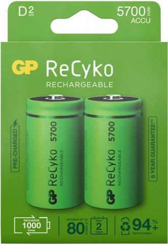 GP Batteries ReCyko Wiederaufladbarer Akku D Nickel-Metallhydrid (NiMH) (120570DHCB-C2)