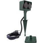 REV 0595004555 Gartensteckdose Grün Schutzkontakt (0595004555)