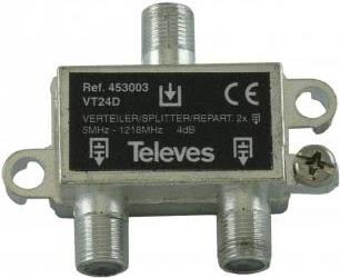 Televes VT24D Kabelspalter oder -kombinator Kabelsplitter Edelstahl (VT24D)