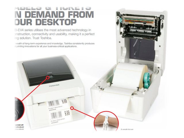 Toshiba TEC B EV4T-TS14-QM-R Etikettendrucker Thermodirekt/Thermotransfer 300 dpi