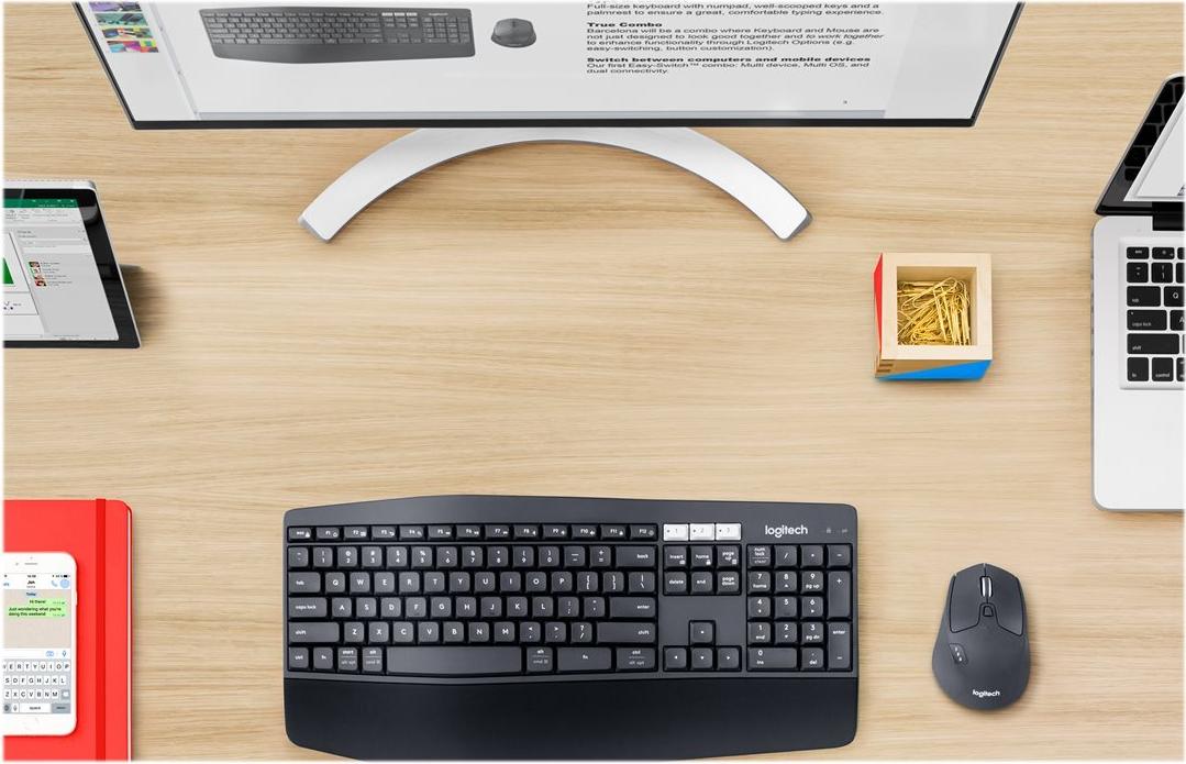 Logitech MK850 Performance Tastatur-und-Maus-Set Bluetooth 2.4 GHz Schwarz