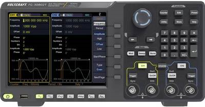 VOLTCRAFT FG-30802T Funktionsgenerator netzbetrieben 1 µHz - 80 MHz 2-Kanal Arbiträr, Rauschen, Puls, Rechteck, Sinus, Dreieck (FG-30802T)