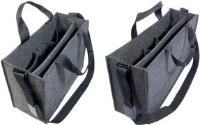 sigel Business-Filztasche Desk Sharing Bag, Größe: L, grau synthetischer Filz, 2 Tragegriffe, verstellbarer Schulter - 1 Stück (BA411)