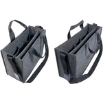 sigel Business-Filztasche Desk Sharing Bag, Größe: L, grau synthetischer Filz, 2 Tragegriffe, verstellbarer Schulter - 1 Stück (BA411)